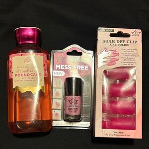 Bath & Body Works Strawberry Pound Cake Body Wash - Pink & Orange